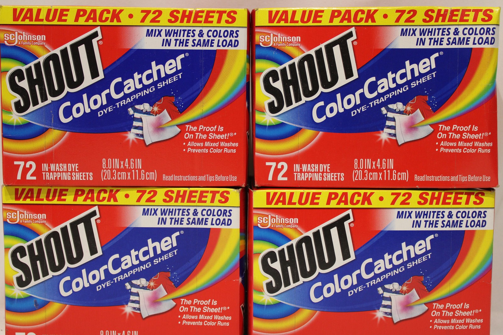 Shout Color Catcher Sheets for Laundry, Maintains Clothes Original Colors, 72pc