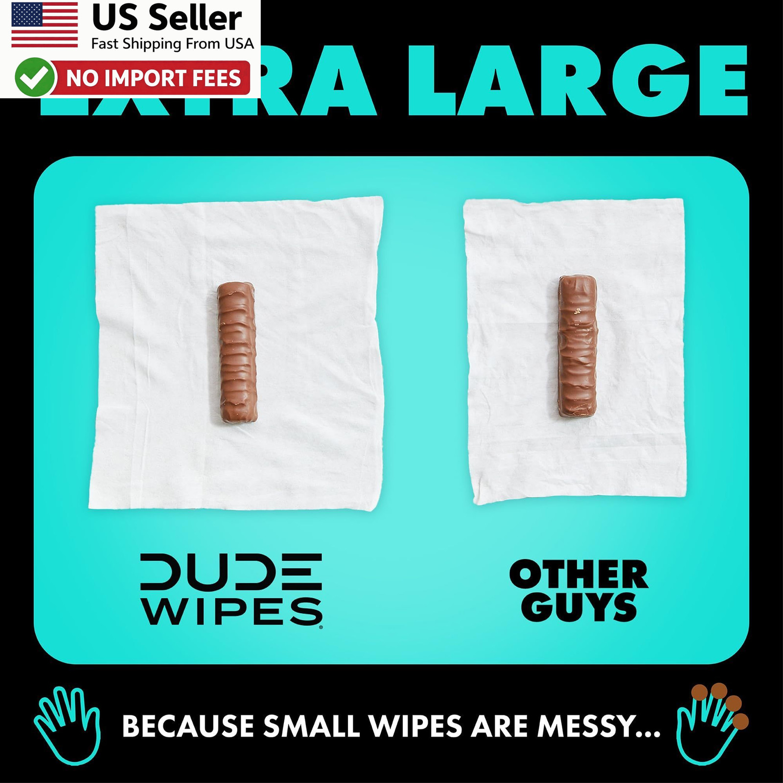 DUDE Wipes Mint Chill Flushable Wipes 48 Count Adult Wet Wipes 1 Pack FROM USA