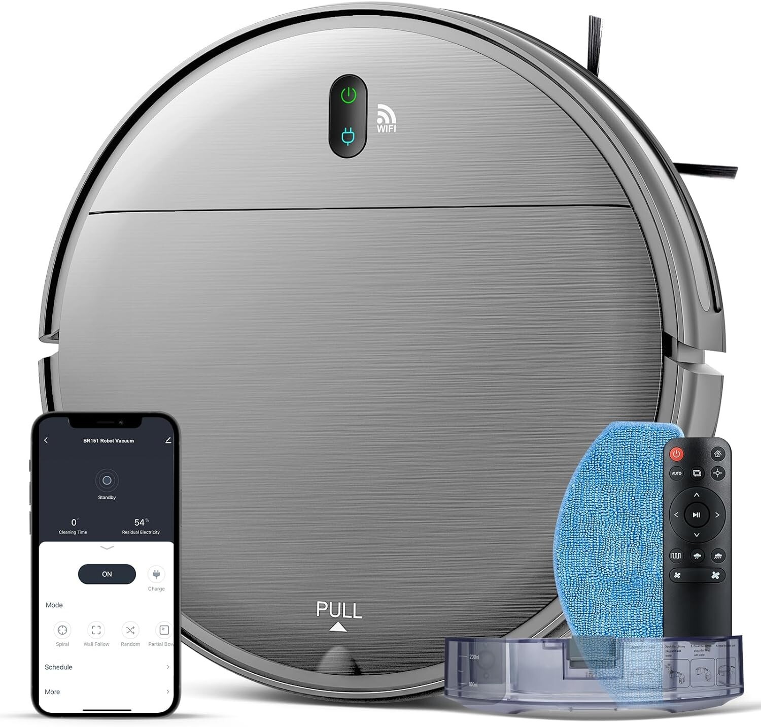 MAMNV Robot Vacuum and Mop Combo,WiFi/App, Robotic Vacuum Cleaner BR151
