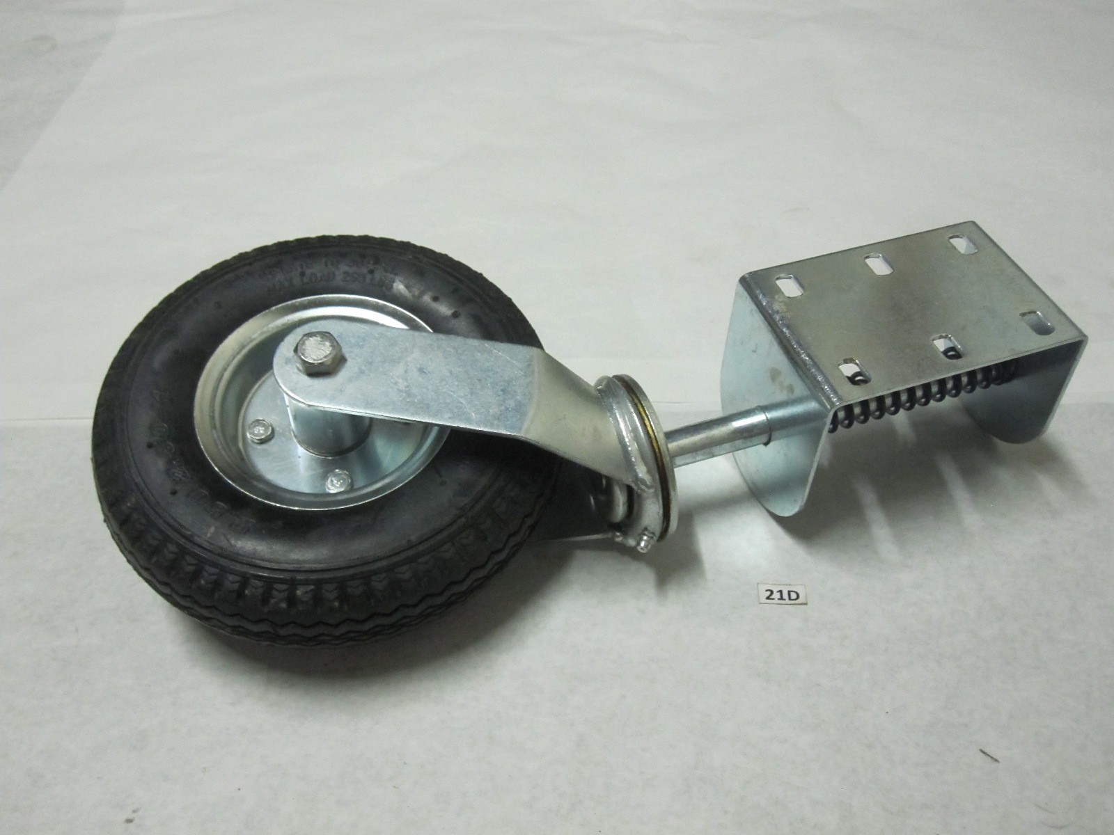 Heavy Duty Spring Loaded Gate Caster Wheel Pneumatic 9″ Tire 2.80 2.50-4 295 lbs