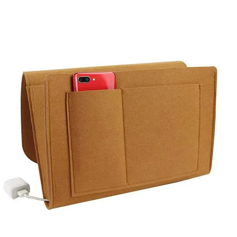 1 pc Felt Hanging Storage Bag Bed Sofa Organizer for Dorm Bedroom NEW
