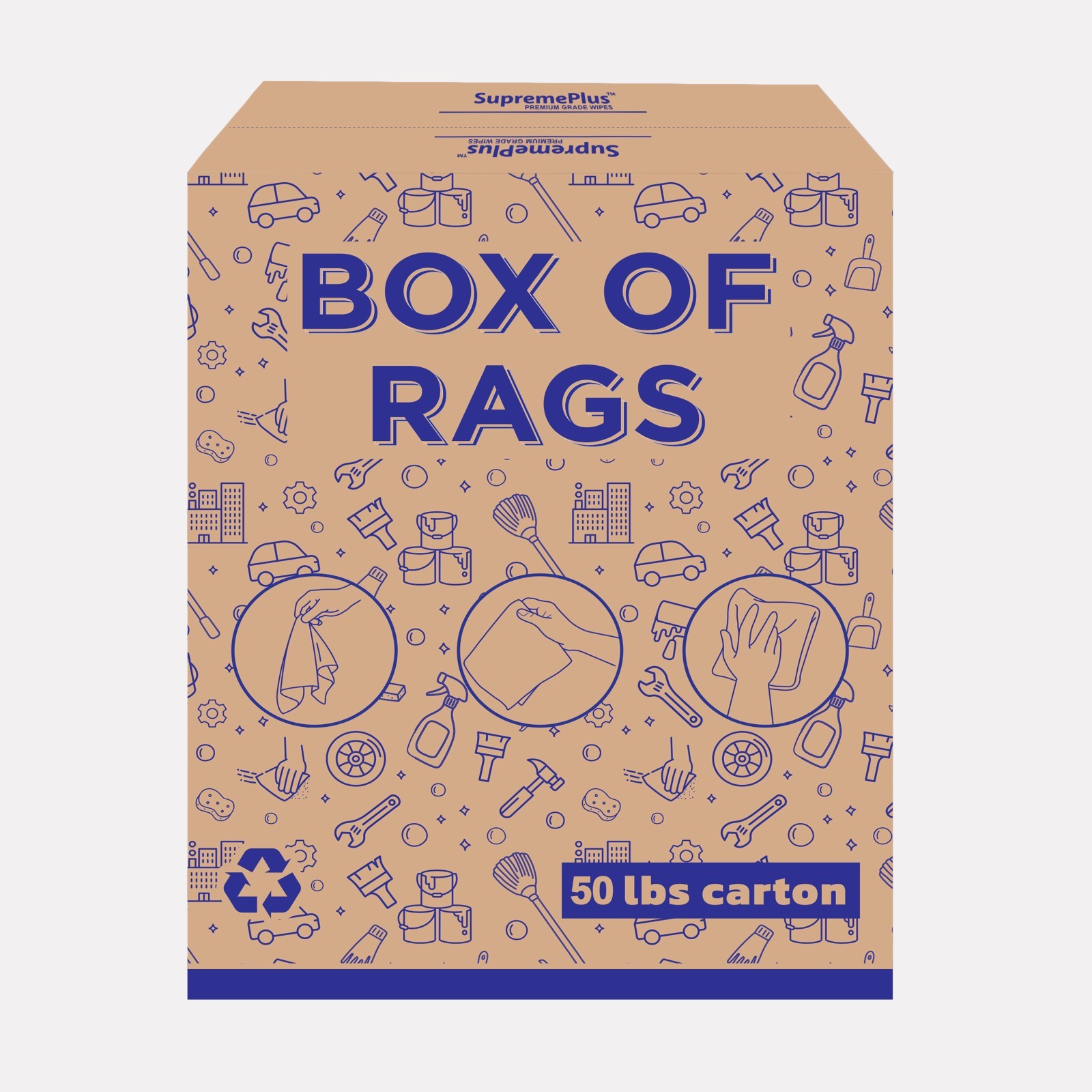 Gray Knit T-Shirt Shop Rags 600 LB Pallet 12×50 LB Boxes Bulk Industrial Wipers