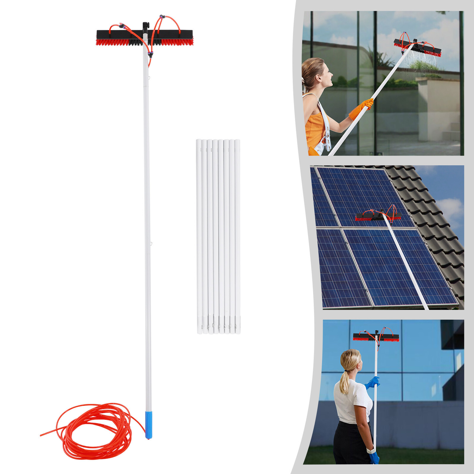 Cleaning Brush Kit for Solar Panel, Window Cleaning Equipment, Window Cleaning