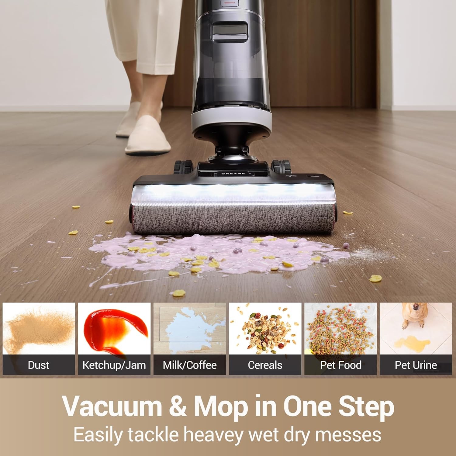 H14 Pro Wet Dry Vacuum Cleaner 180° Lie-Flat Vacuum Mop 140°F Washing and Fast