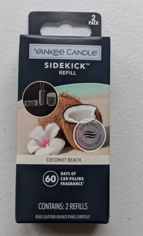 Yankee Candle Sidekick Coconut Beach Fragrance Refill (1 pack w/ 2 refills)