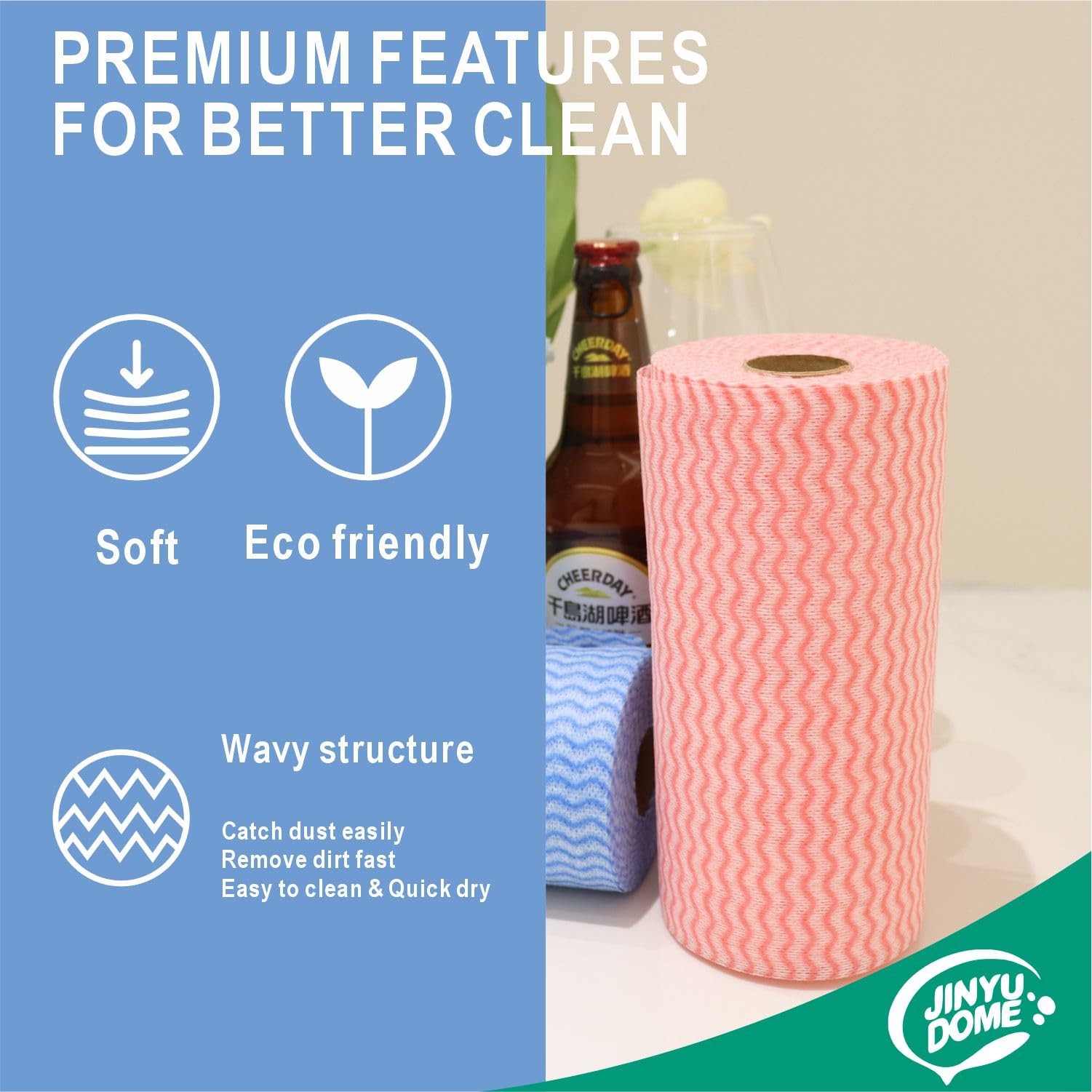JINYUDOME Reusable Cleaning Cloths Disposable Cleaning Cloth Dish Cloth Dish