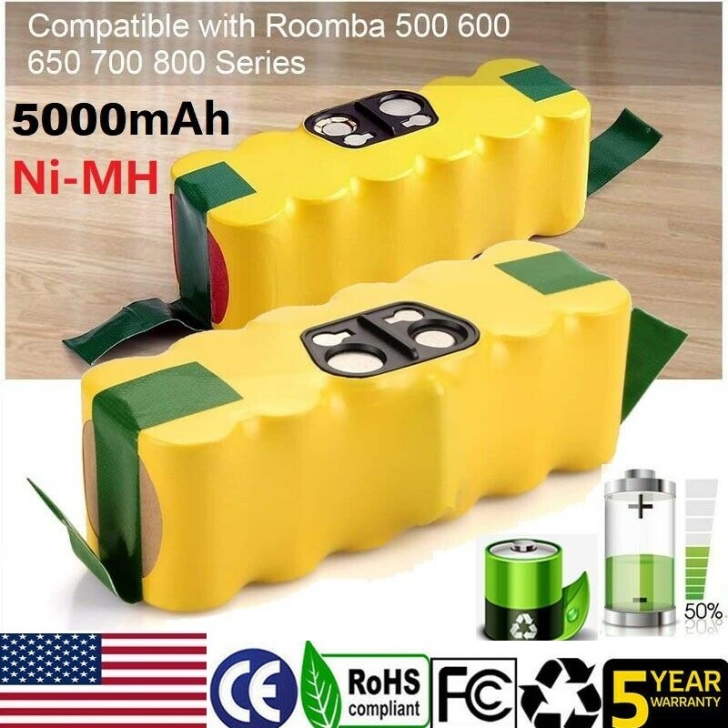 14.4V 5.0AH Battery For iRobot Roomba 500 600 700 800 595 610 660 760 780 880 R3