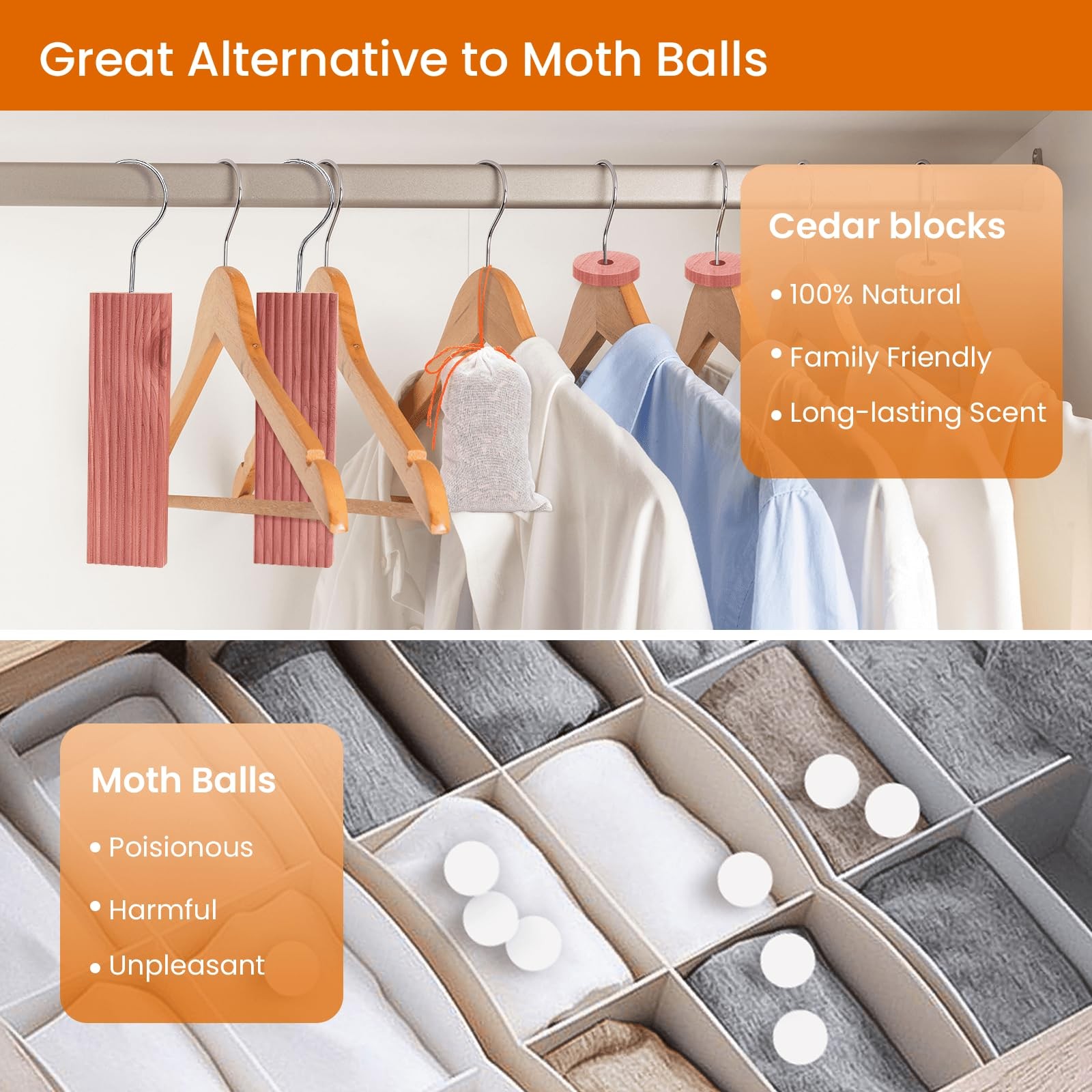 Cedar Blocks for Clothes Storage, Cedar Wood Chips and Balls for Closets and …