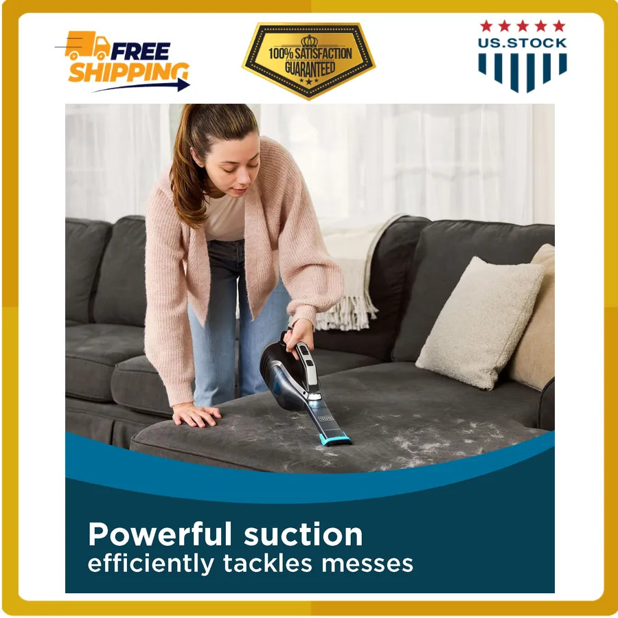 Black+Decker Dustbuster Cordless Handheld Vacuum HLVD320J LED Light Auto Home