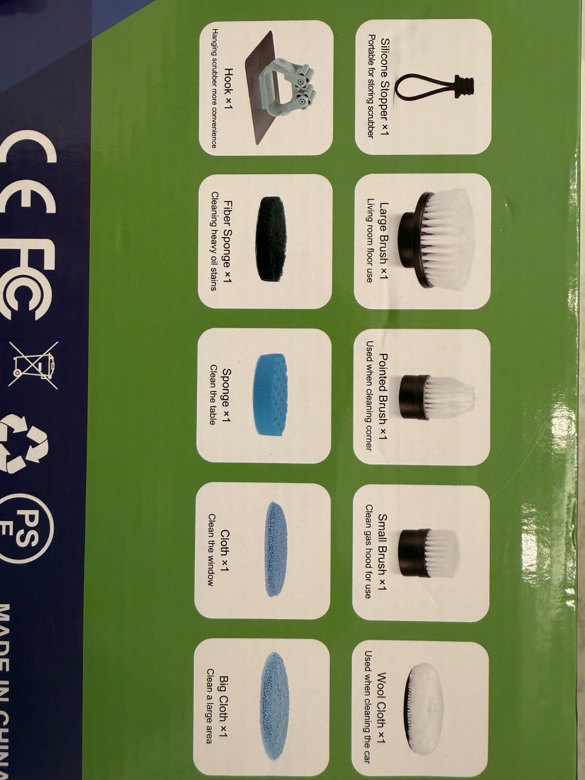 9-in-1 Electric Cleaning Brush Cordless Spin Scruber Extendable Handle
