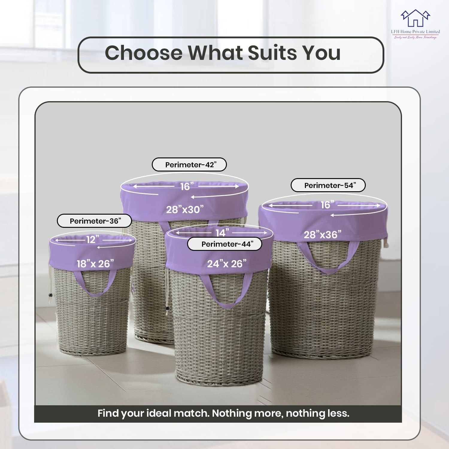 Canvas Laundry Bags 6pk Lavender 28″x36″ Cotton Rich Heavy Duty Washable