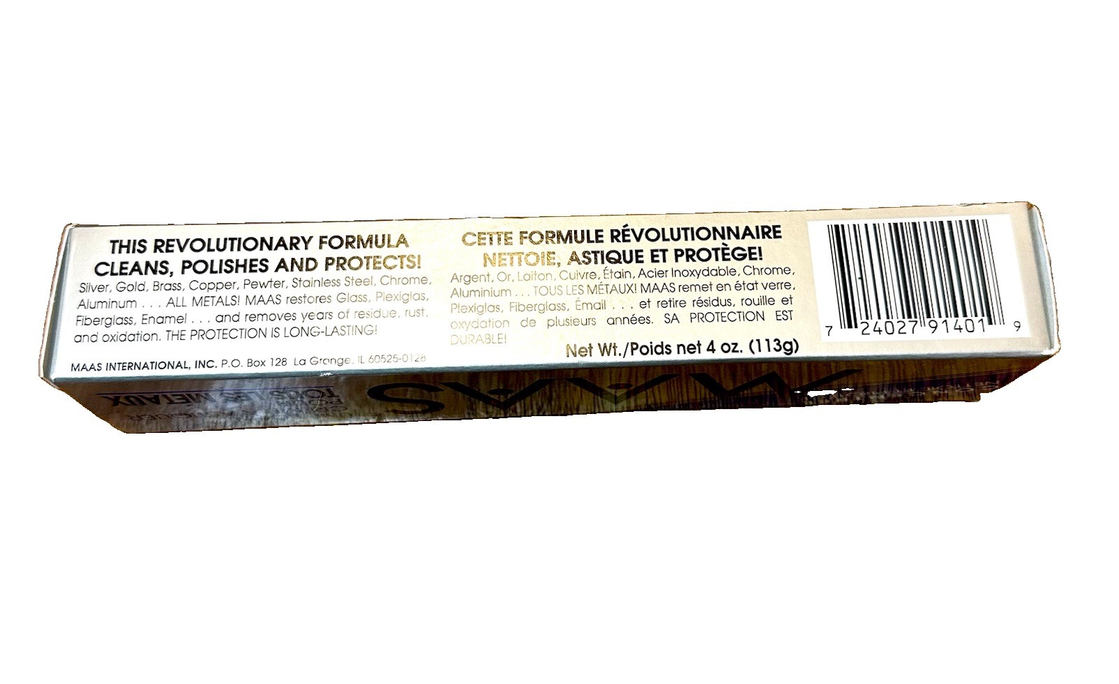 MAAS Concentrated A Fine Polishing Creme for All Metals 4 oz Partial Tube