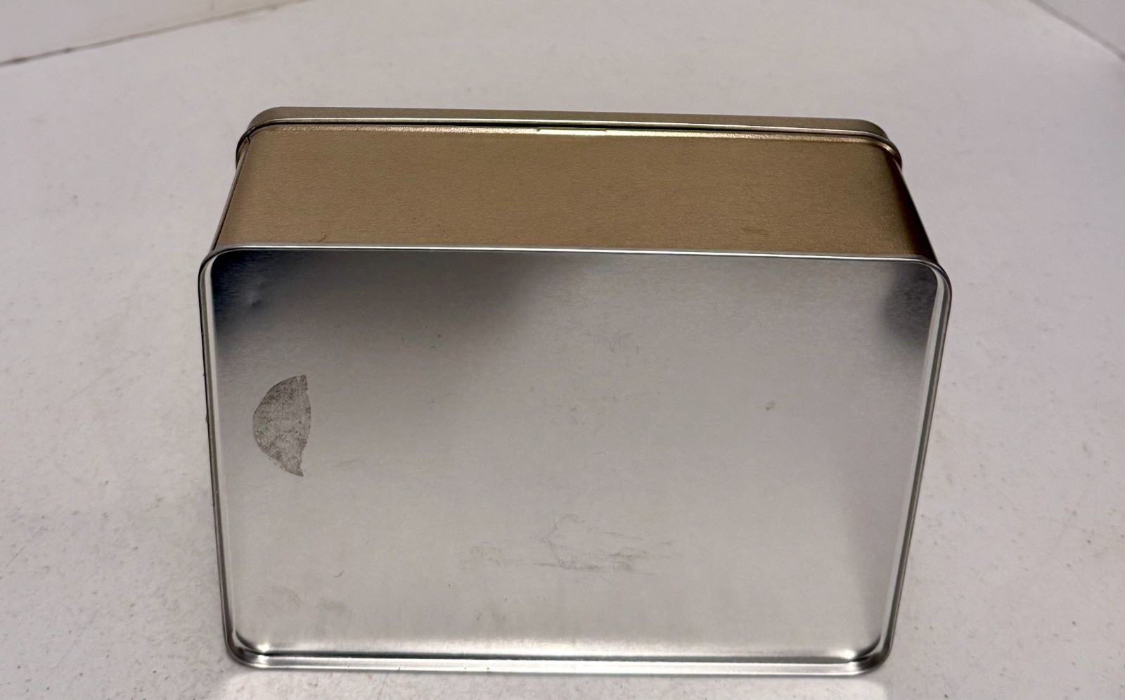 Silver metal/tin storage box W/Lid 2 pcs 8″x6″x3″