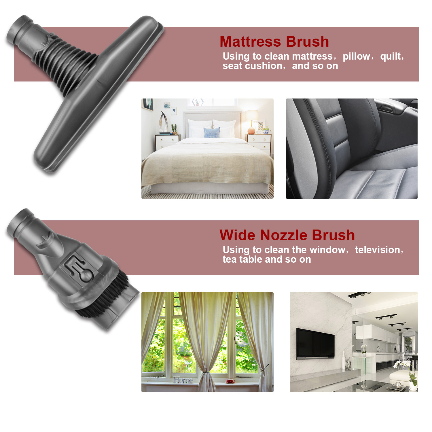 Brush Attachments Kit for Dyson V6 Accessories Fit with DC16 DC24 DC34 DC35 DC59