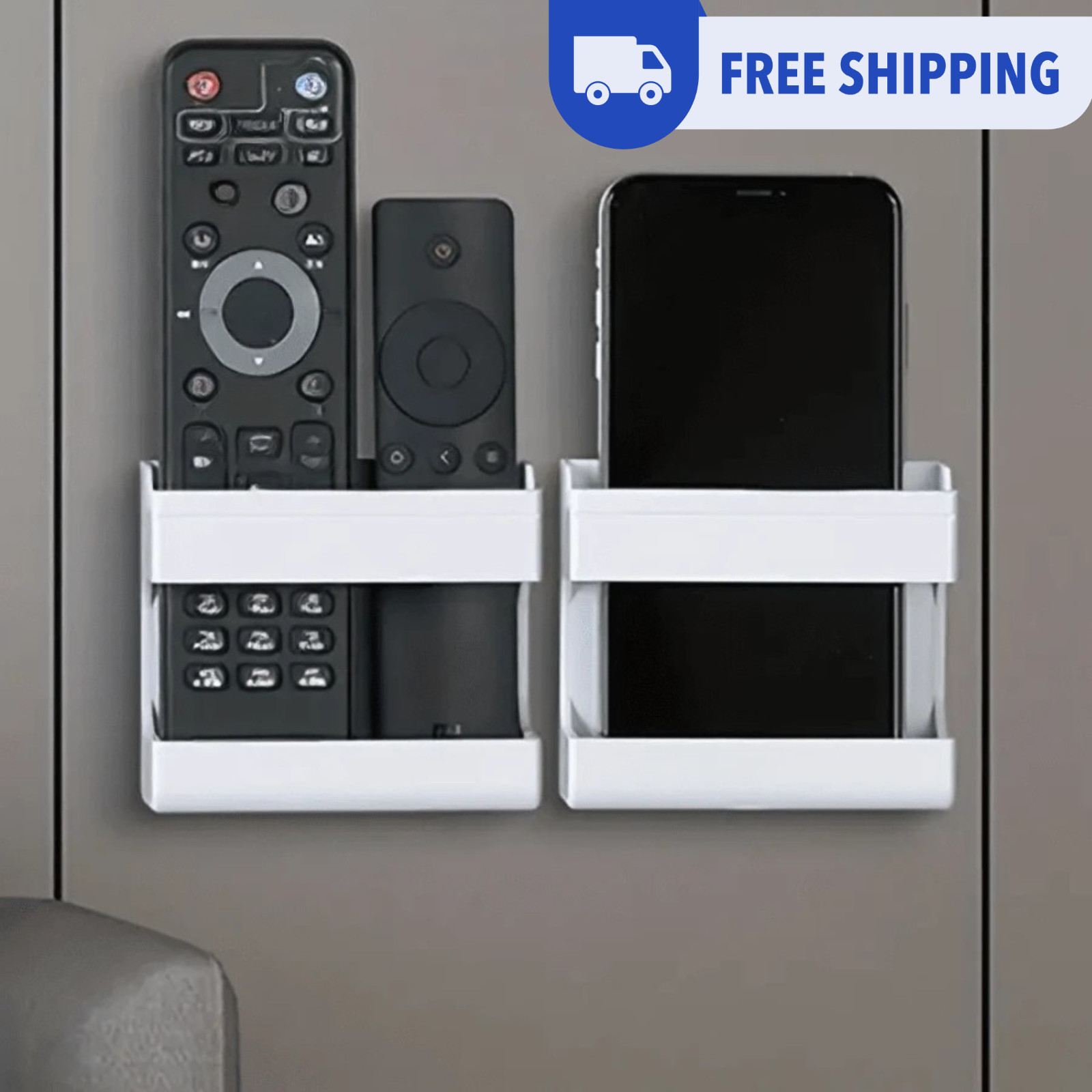 Wall Mounted Smart TV Remote Control Holder Home Office Organizer Storage Case