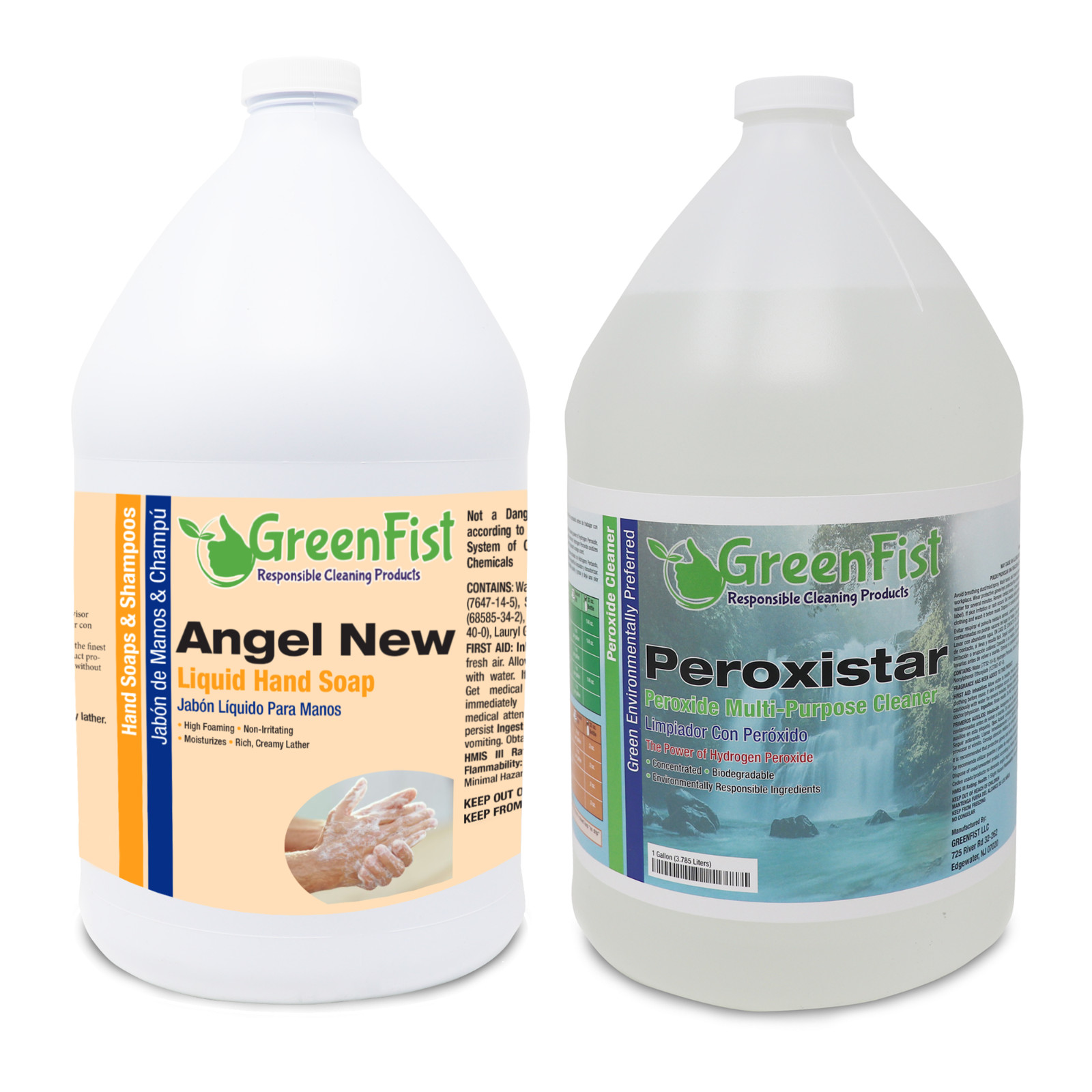 GreenFist Lotion Liquid Hand Soap (1 Gallon) + Peroxide Cleaner (1 Gallon)