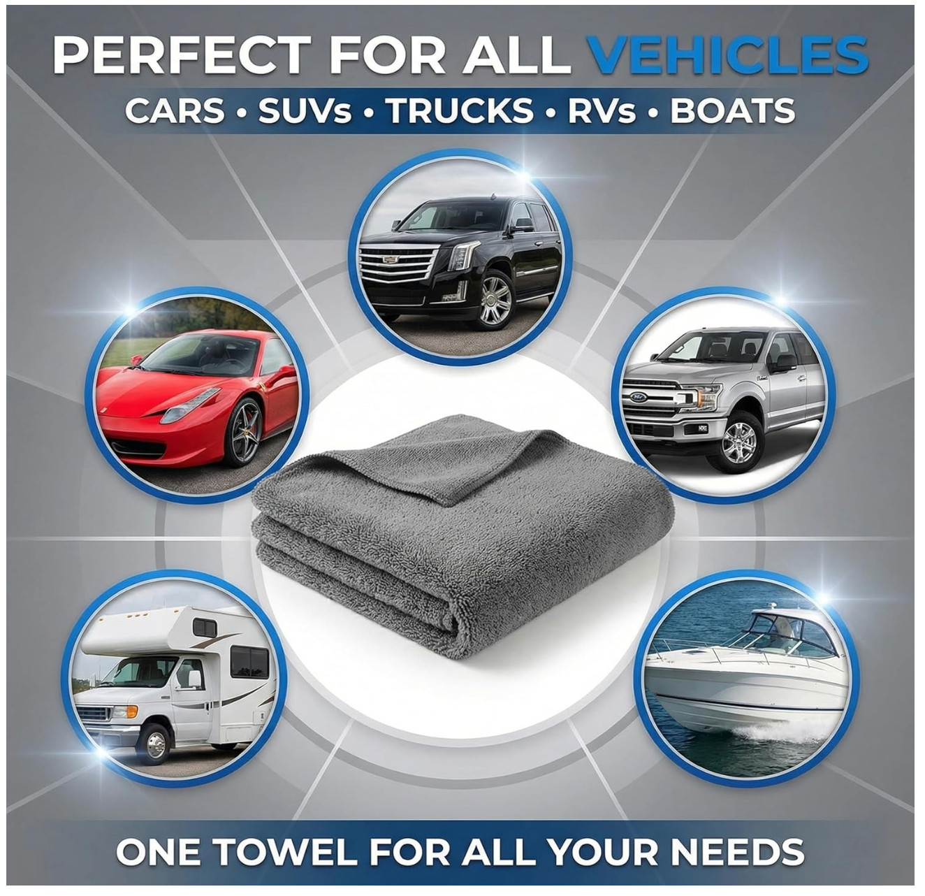 2 Pack Professional Large Microfiber Car Drying Towels (31″ X 24″), Scratch Free