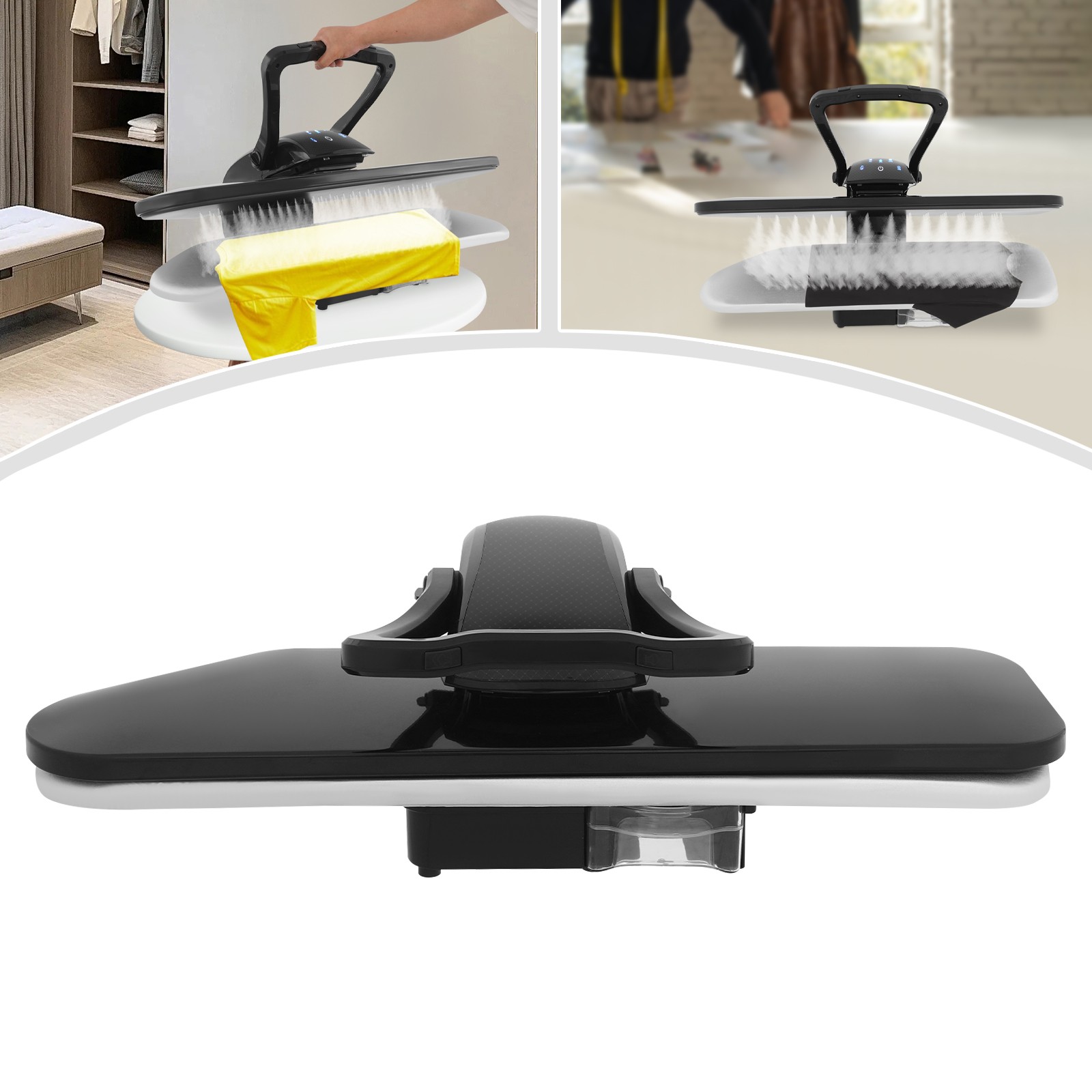 Professional 1600W Steam Press with LCD Display for Easy Clothes Ironing