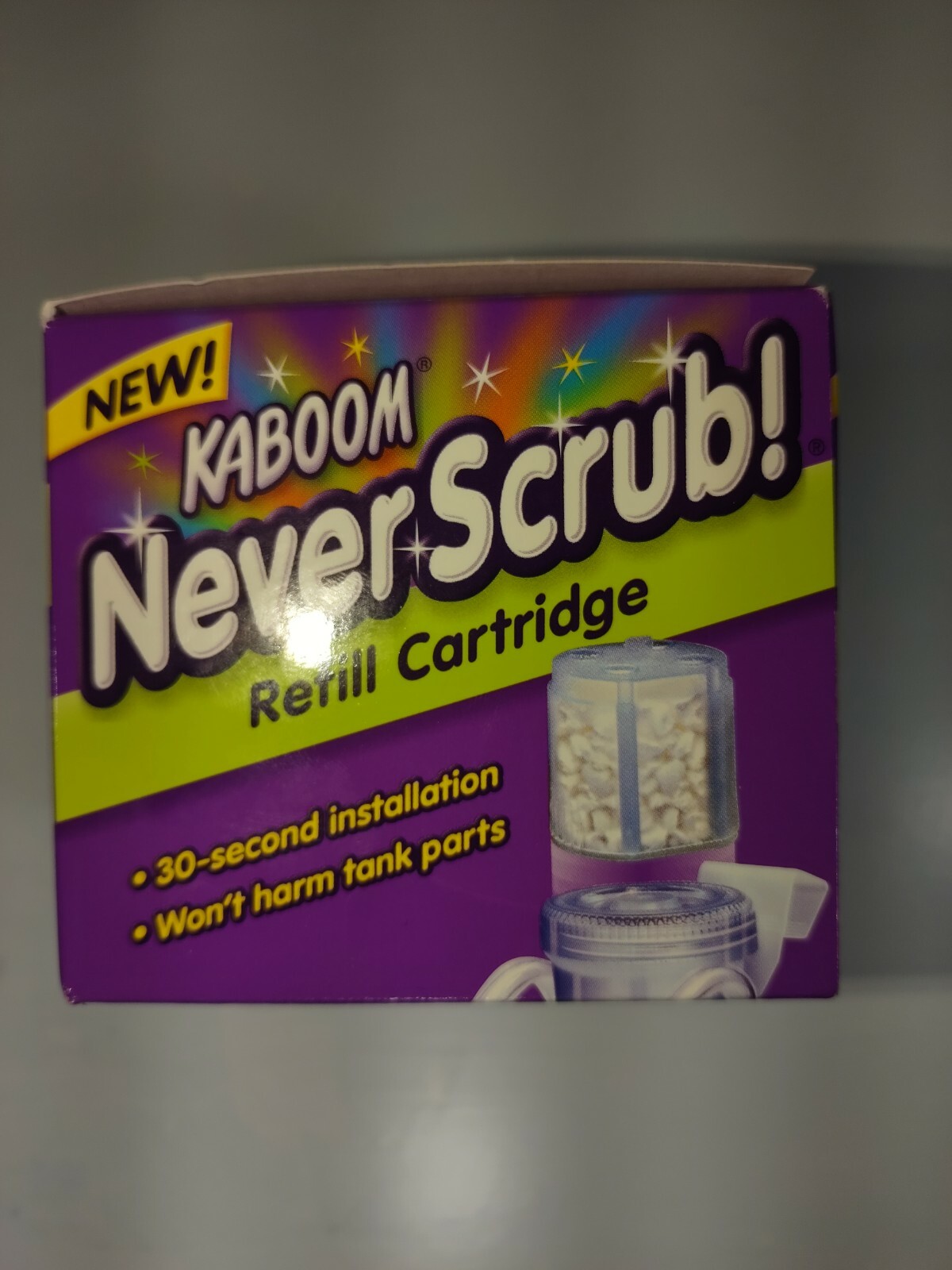 NOS Kaboom Never Scrub Refill Drop In Cartridge 1.65 oz Discontinued