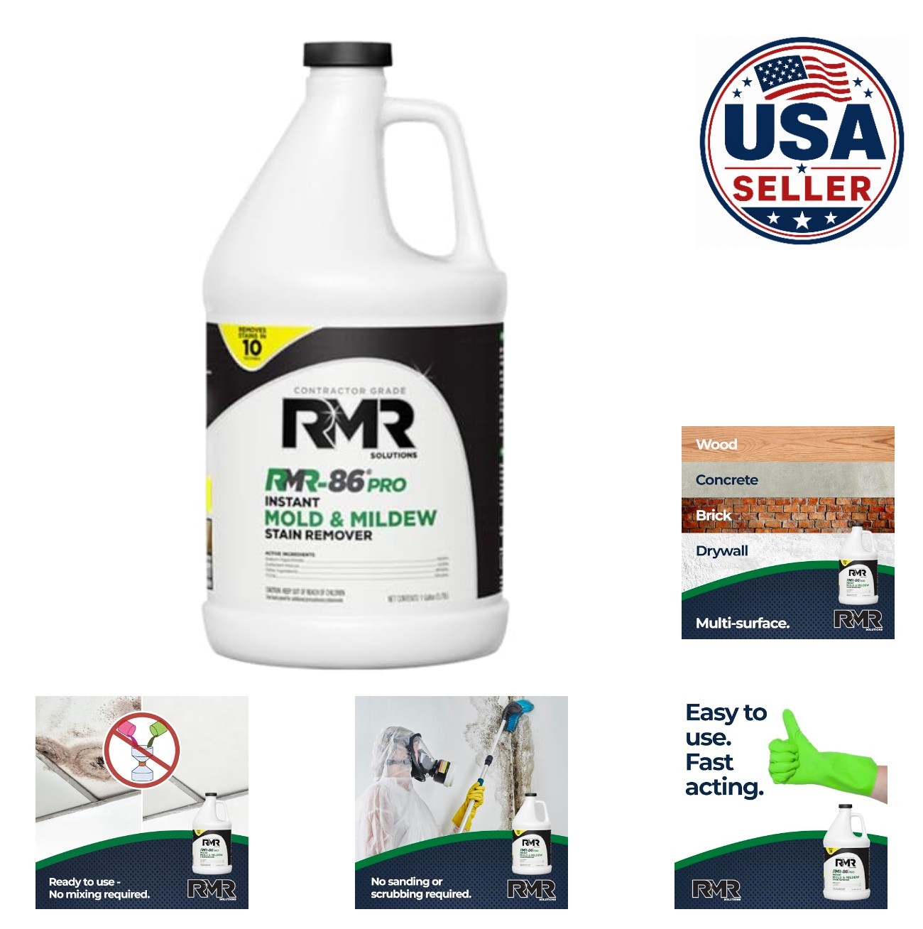 Mold Mildew Stain Remover 1 Gallon Liquid Sodium Hypochlorite Professional
