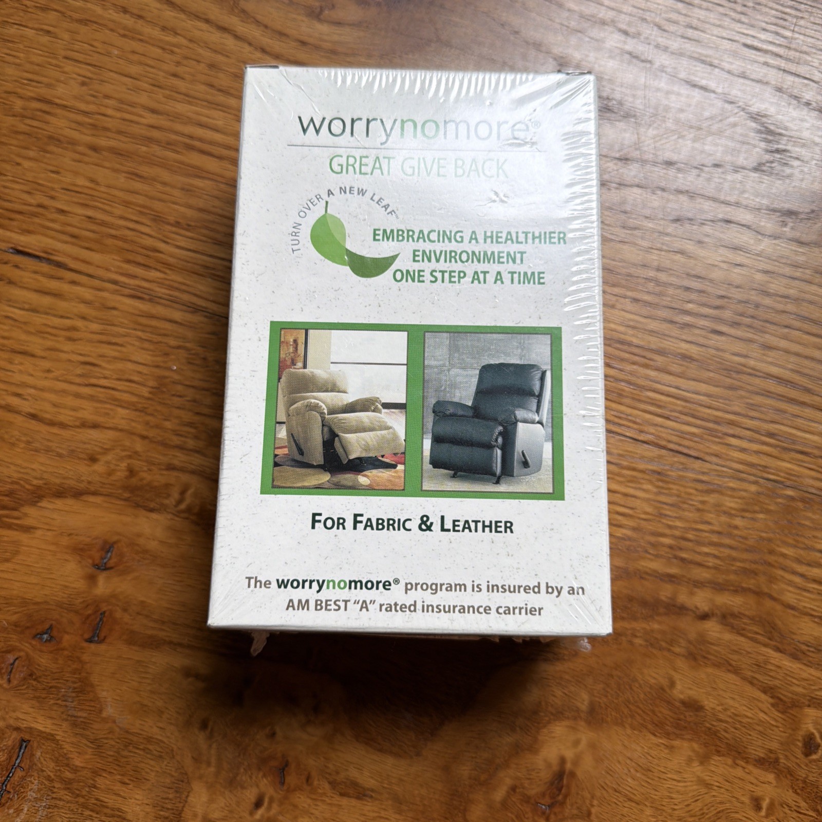 NEW WORRYNOMORE Fabric & Leather Cleaner-new Open Box Seal Is Broken See Picture