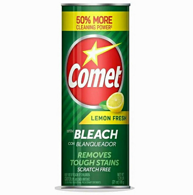 Comet Lemon Fresh Powder Cleanser w/ Bleach, Scratch Free, 21 oz