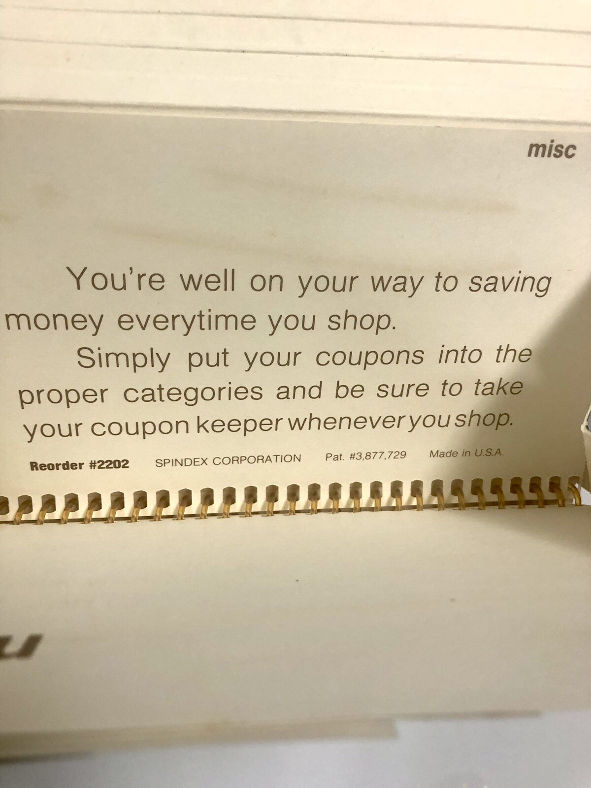 Coupon Organizer Sleeve Pocket Holder Paper Storage Wallet Nostalgia Retro 70/80