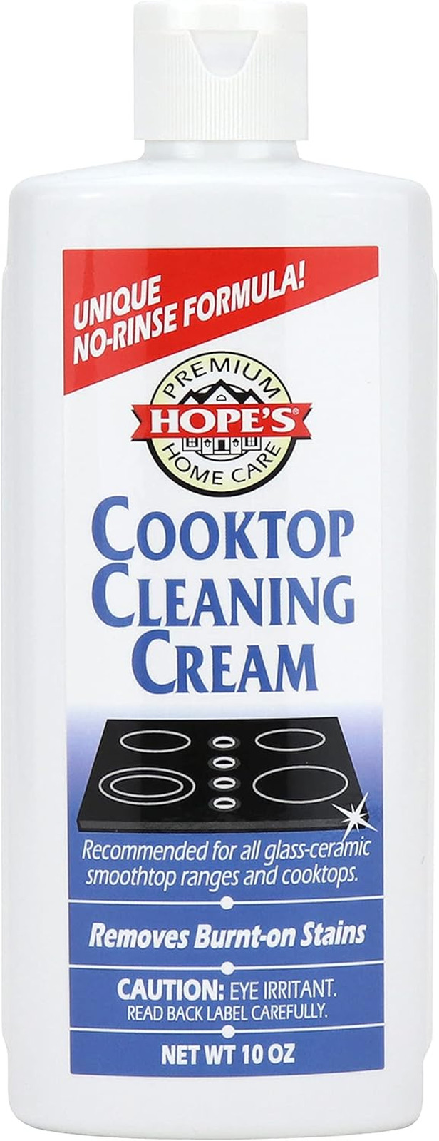 Cooktop Cleaning Cream, Fast Acting No-Rinse Cooktop Cleaner for Glass Ceramic C