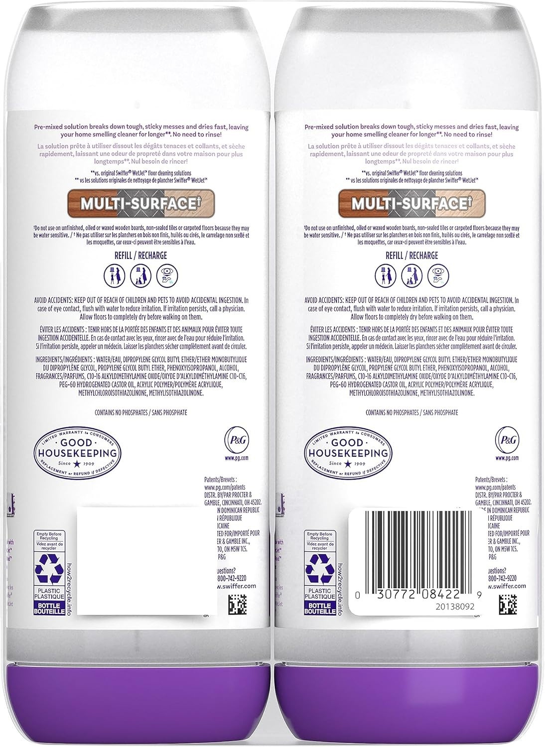 Swiffer Power Mop Floor Cleaning Solution Fresh Scent Floor Cleaner,25.3 oz, 2x.
