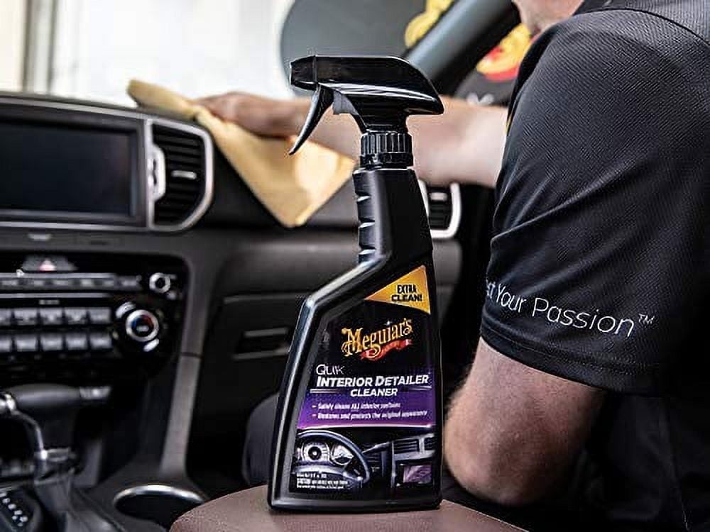 Meguiar’s Quik Interior Detailer Cleaner 16oz – All Surface Car Cleaner Spray