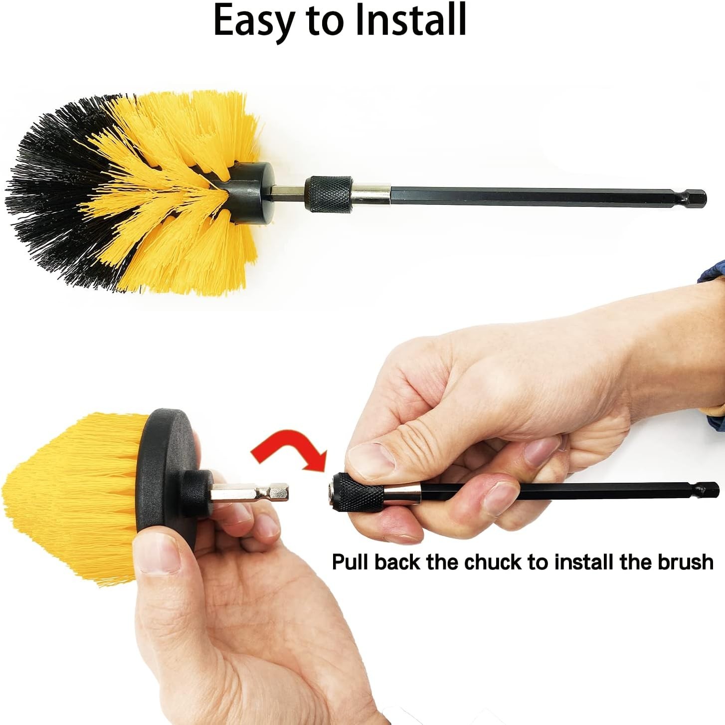 8 Pcs Drill Brush Attachment Set, Power Cleaning Scrub Brush Kit with Extend Lon