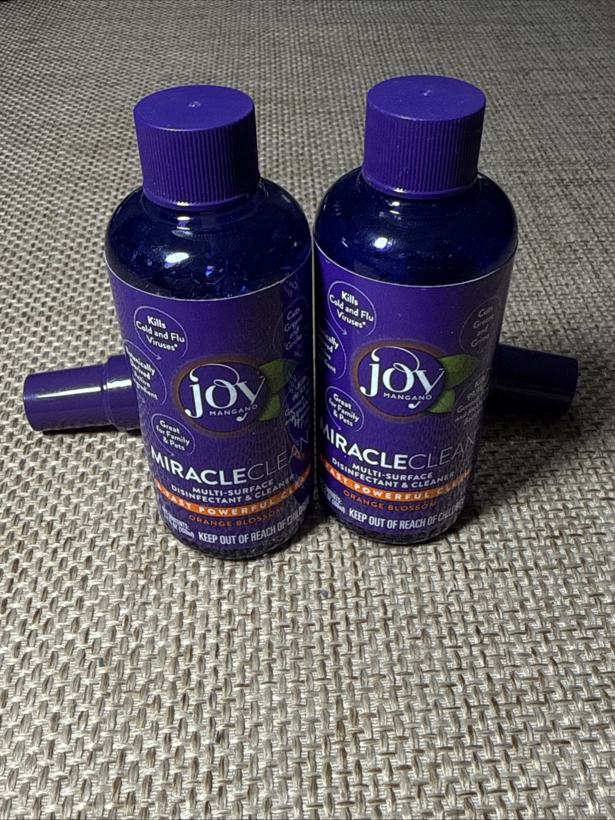 Joy Mangano Miracleclean ORANGE BLOSSOM Surface Disinfectant Cleanser 3.4 oz Lot