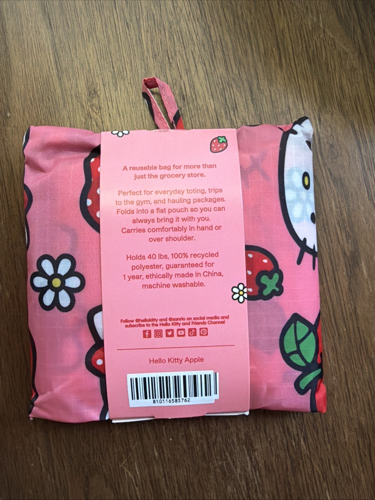 Baggu x Hello Kitty & Friends Apple Strawberry Eco Tote Bag New Standard Size