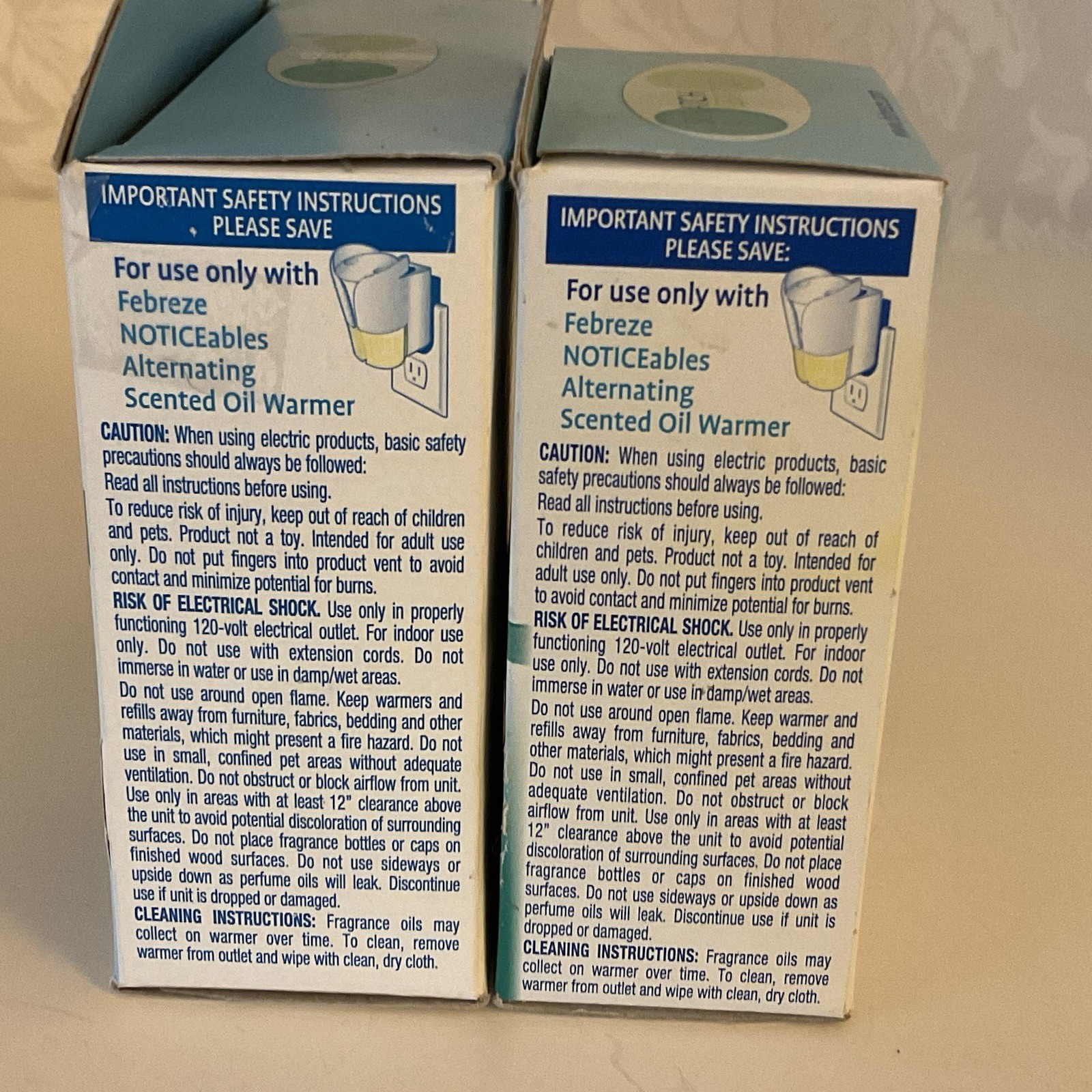 VTG FEBRIZE Dual Scented Oil NOTICEables 3 refills MORNING WALK / CLEANSING RAIN