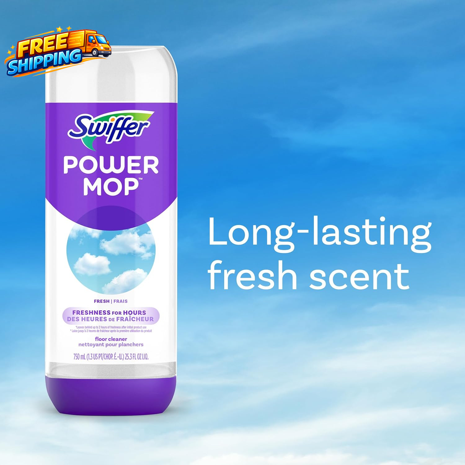 Powermop Liquid Floor Cleaner Refills Solution for Power Mop Fresh Scent 2 Count