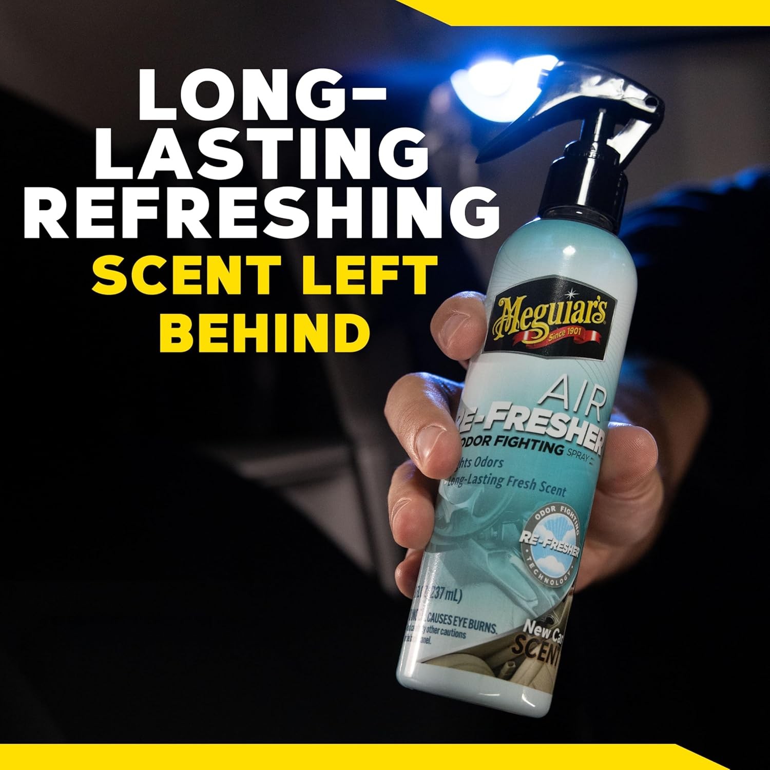 Meguiar’s Air Re-Fresher Odor Fighting Spray, Long-Lasting New Car Scent, 8oz