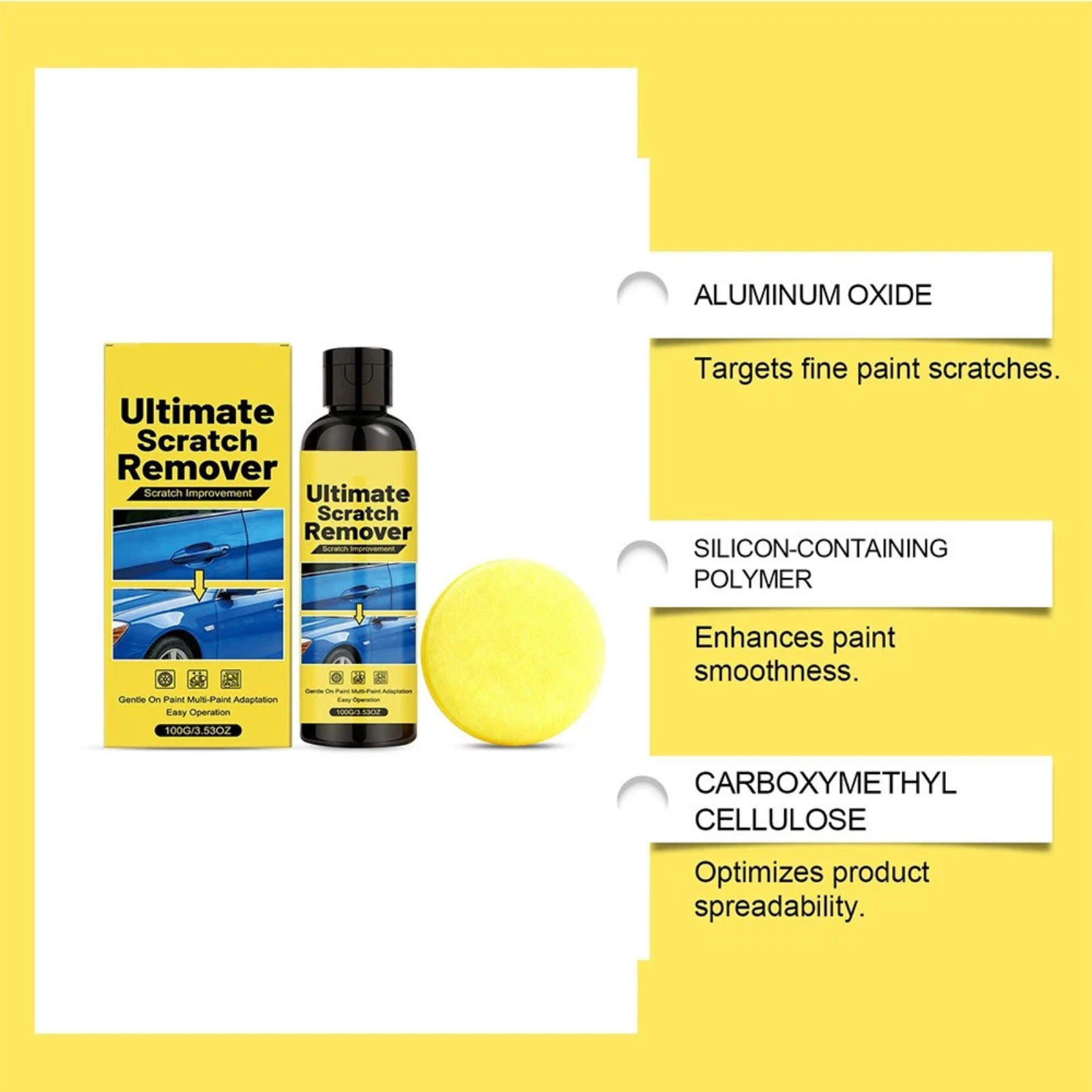 100g Car Scratch Remover Paste Auto Paint Polish Repair Kit for Light Scratches