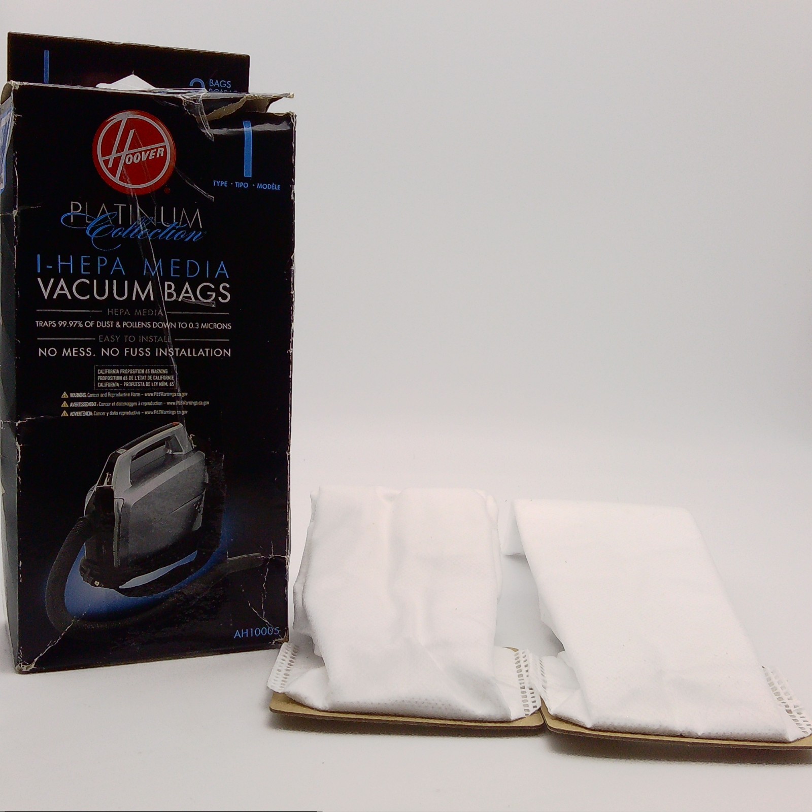 2 Pack Hoover Type I Platinum Hand Held Vacuum Cleaner Bags, 2 PK