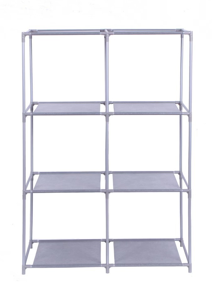 6-Cube Storage Rack Modular Organizer Unit Shelving – Gray – NEW – Easy Assembly