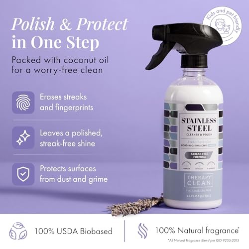 Therapy Stainless Steel Cleaner Polish Lavender Spray