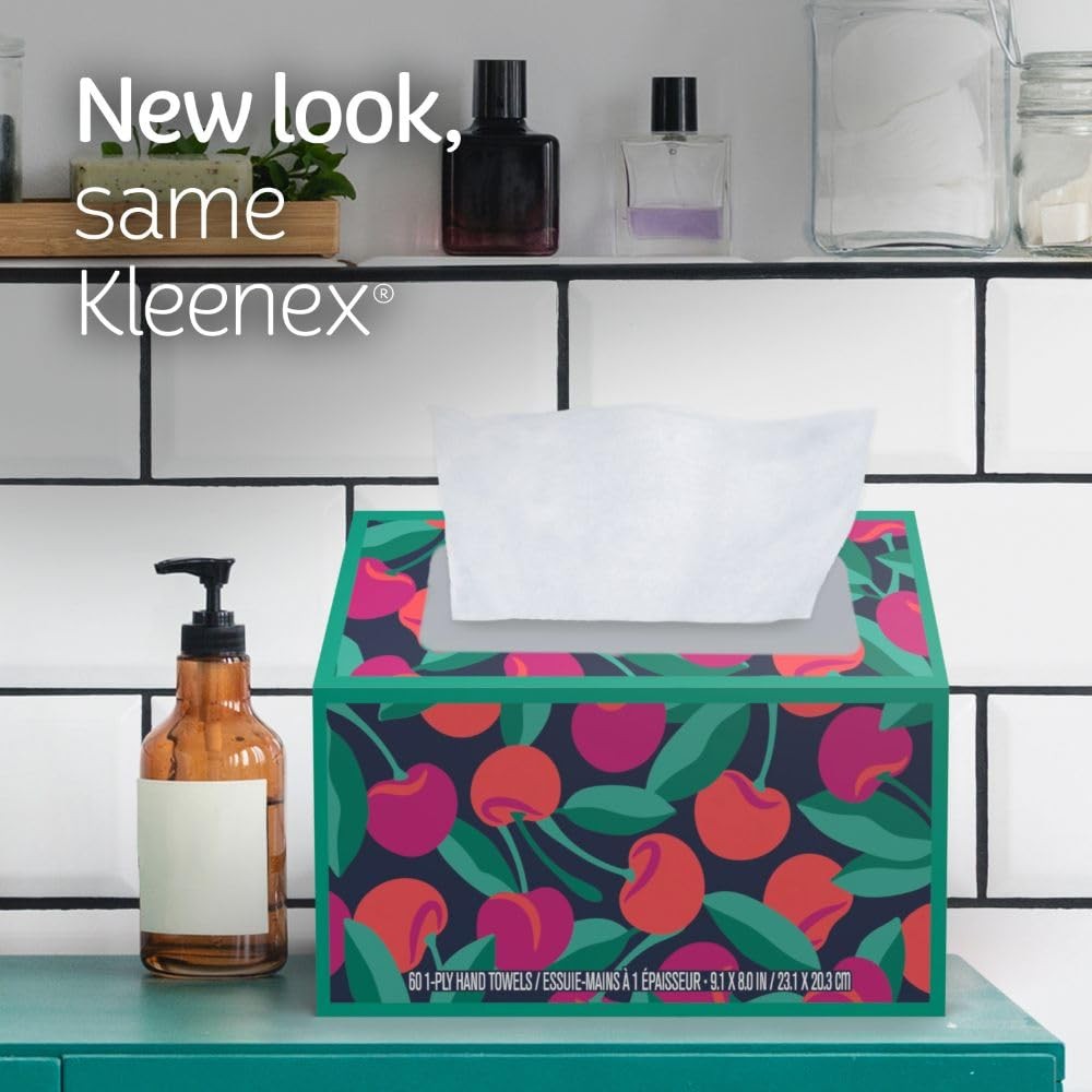 Kleenex Disposable Paper Hand Towels, 6 Boxes, 60 Towels (Pack of 6), White