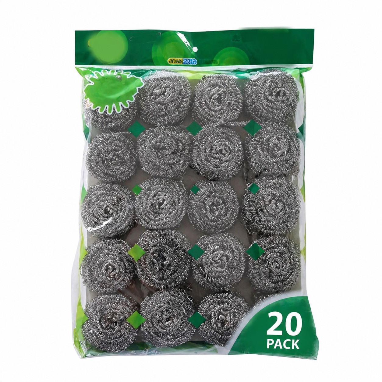 20 Pcs Stainless Steel Kitchen Cleaning Sponges Scouring Pad Steel Wool Scrubber