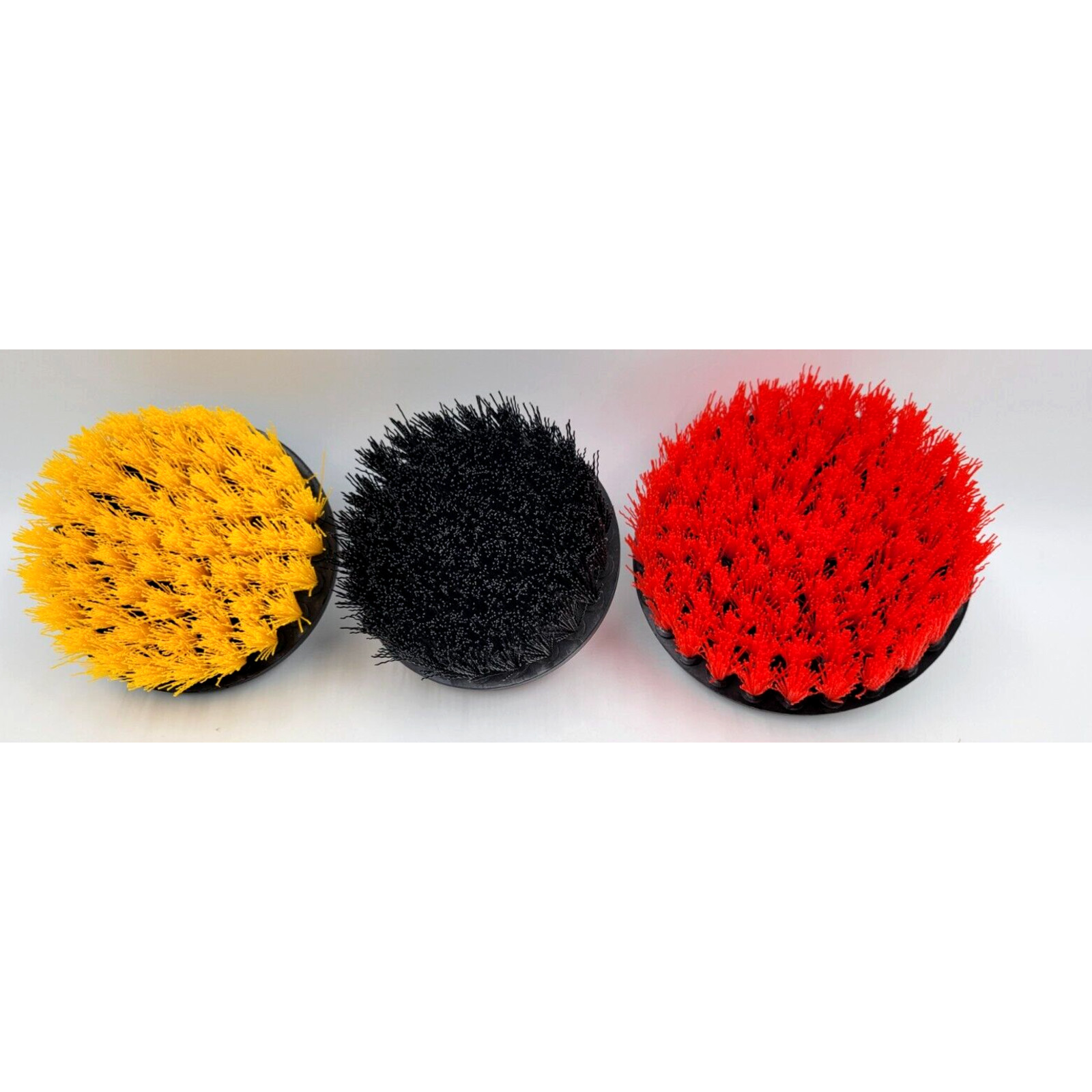 3 Drill Screw Gun Nylon Cleaning Brushes Red 4 1/2″ Yellow 3 3/4″ Black 3 1/2″