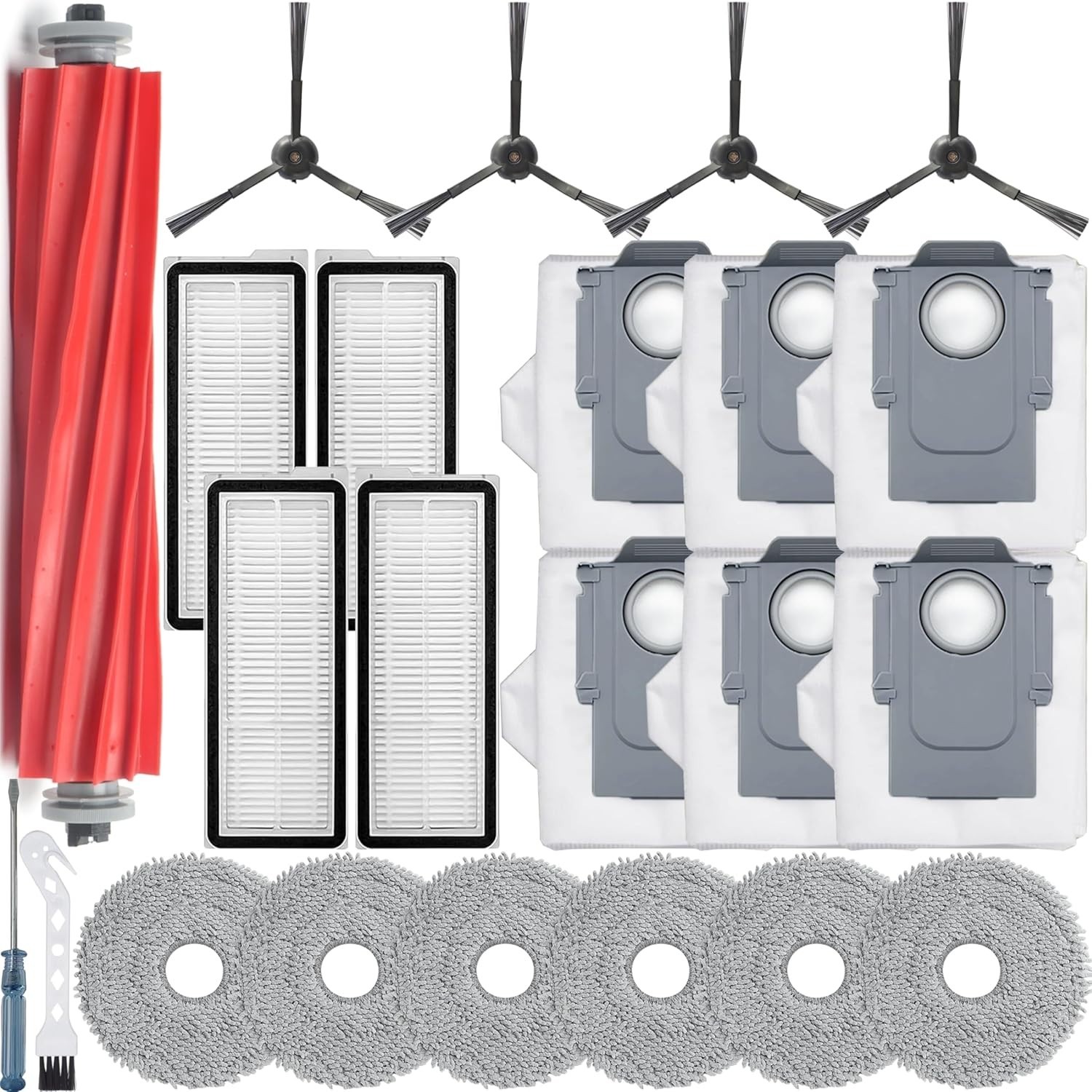 19Pcs Replacement Parts for Roborock Q Revo S/Qrevo Pro/Qrevo Plus【Not for Qrevo