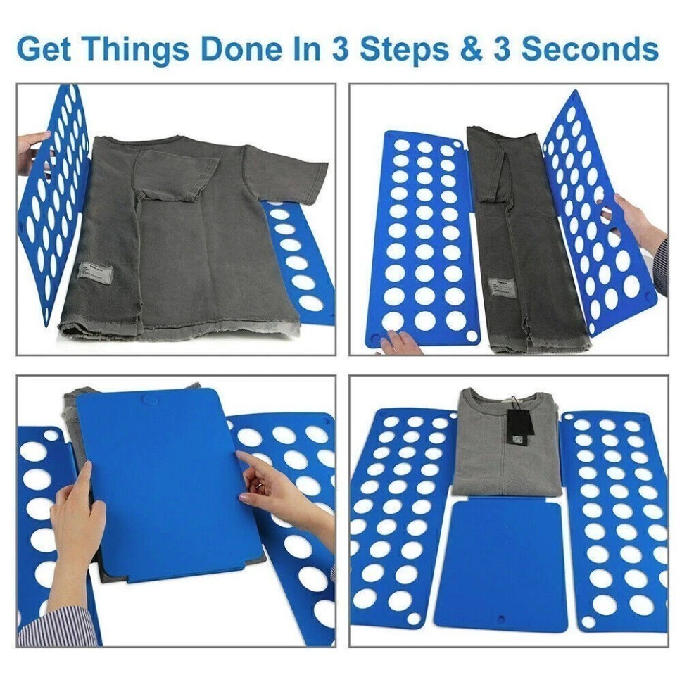Adjustable T-Shirt Clothes Fast Folder Folding Board Laundry Fr Adult Organizer