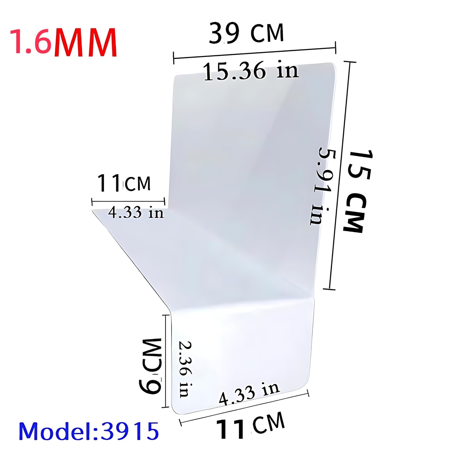 1.6MM 20 Pcs 39 * 15CM PVC Shelf Dividers for Closets Wood Shelf Separators C…