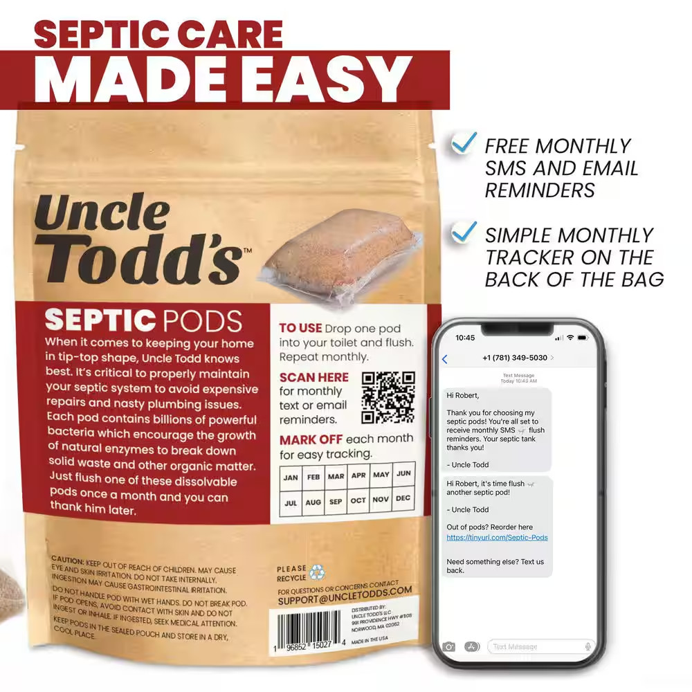12 Oz. Septic Tank Treatment Pods Drain Cleaner (6-Pack)
