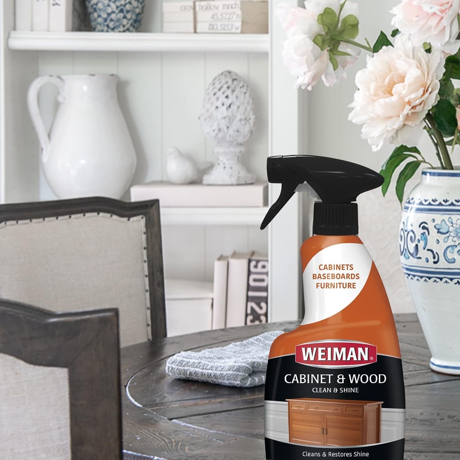 Restore & Protect Wood Surfaces – Cabinet & Wood Clean & Shine Spray, 16 Fl Oz