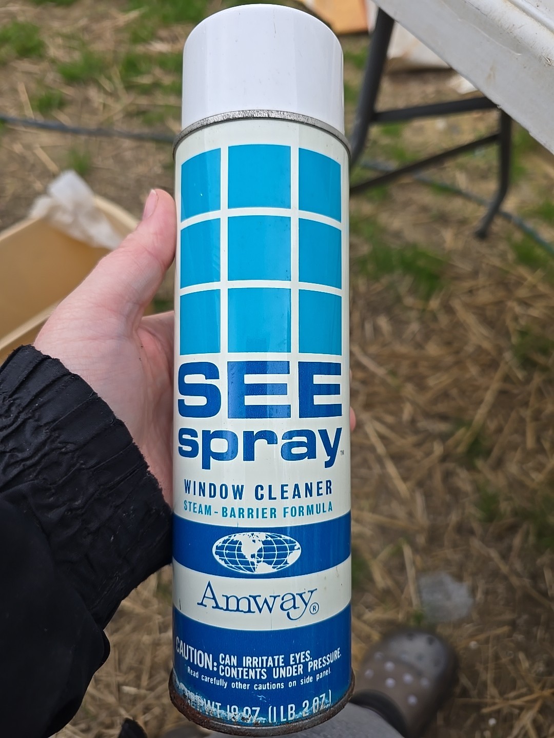 Amway SEE Spray Window Cleaner 18 oz Spray Can NOS 1974 Contains Ammonia USA