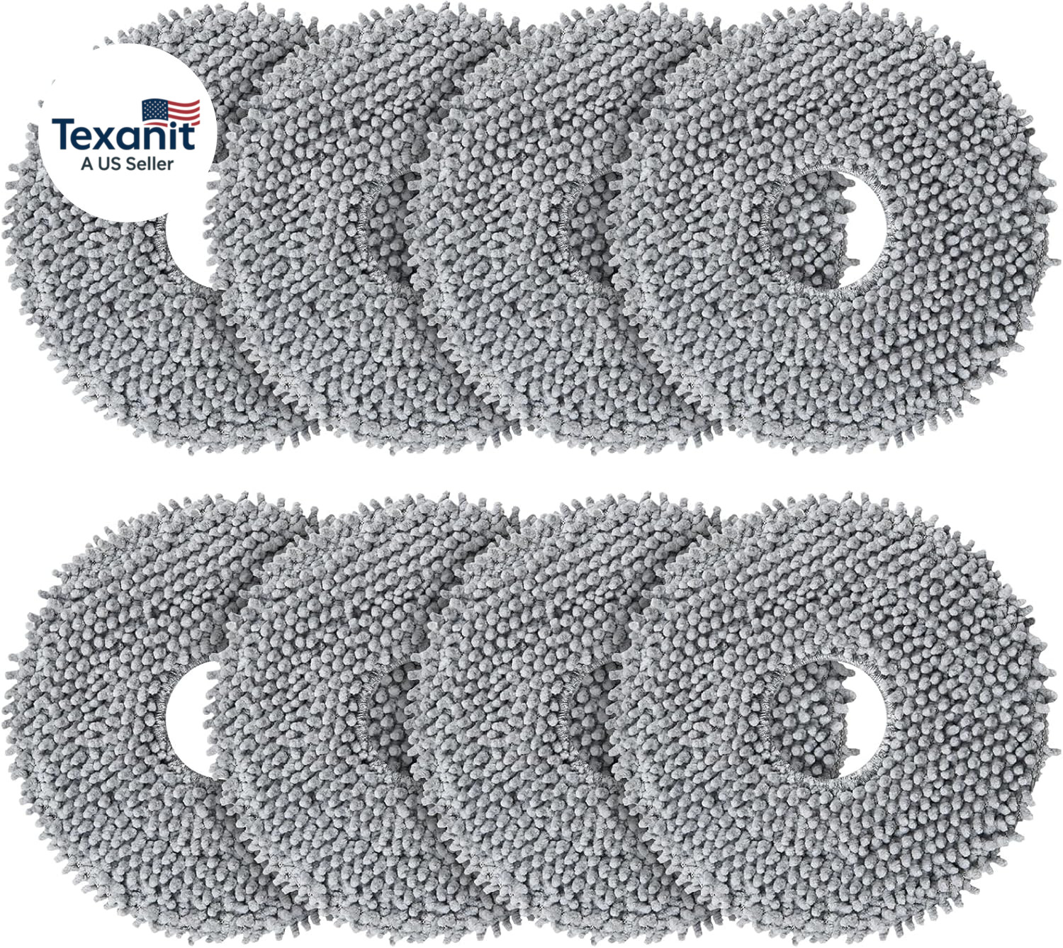 8 Pack Mop Pads for Roborock QV 35A/Saros 10R/Q Revo/Qrevo S/Qrevo Pro/Qrevo Plu